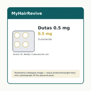 Dutas 0.5 mg 0.5 mg hair loss treatment product packaging
