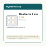 Healpecia 1 mg 1 mg hair loss treatment product packaging