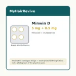 Minwin D 5 mg + 0.5 mg hair loss treatment product packaging