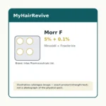 Morr F 5% + 0.1% hair loss treatment product packaging